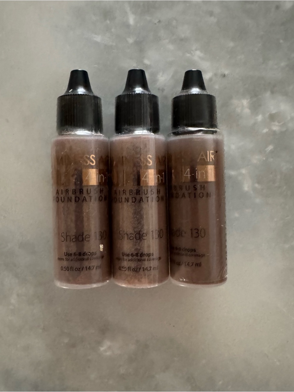 Lot Of 3 Luminess Silk 4-In-1 Advanced Airbrush Foundation Shade 130 Sealed